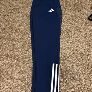 ADIDAS Dark Blue Joggers with White Stripes